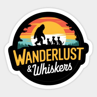 Wanderlust & Whiskers Sticker